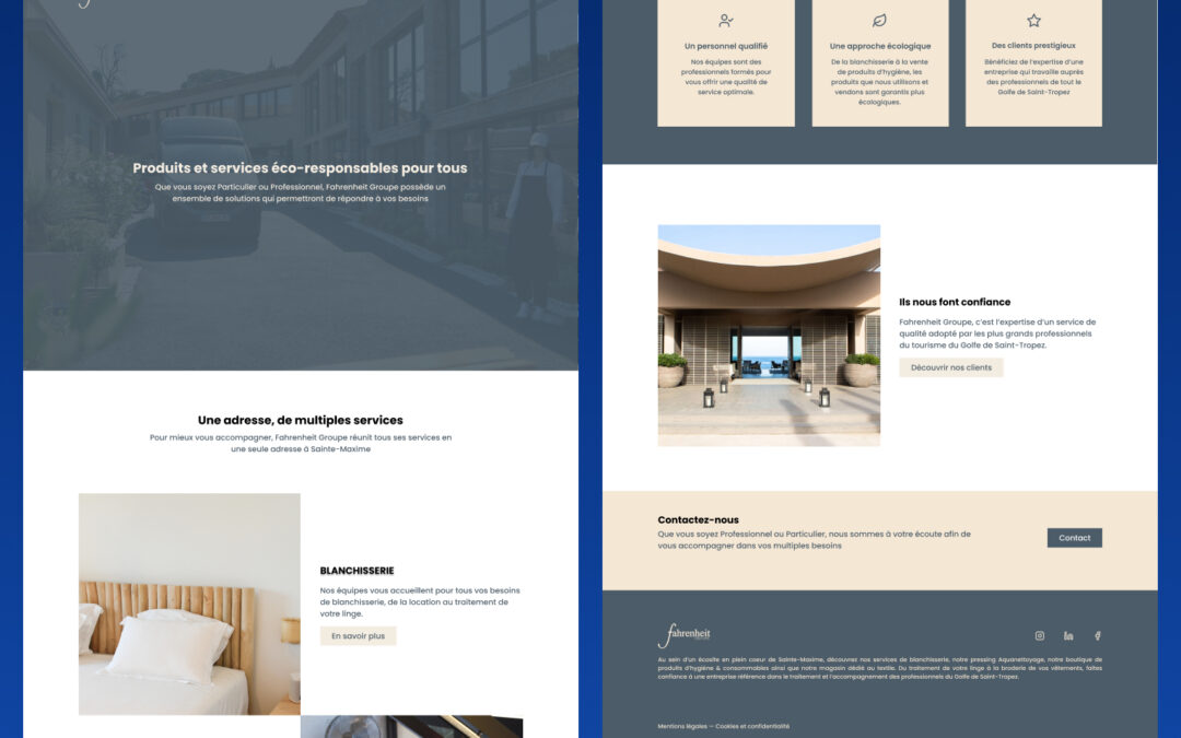 Fahrenheit Groupe – site institutionnel multi-marques